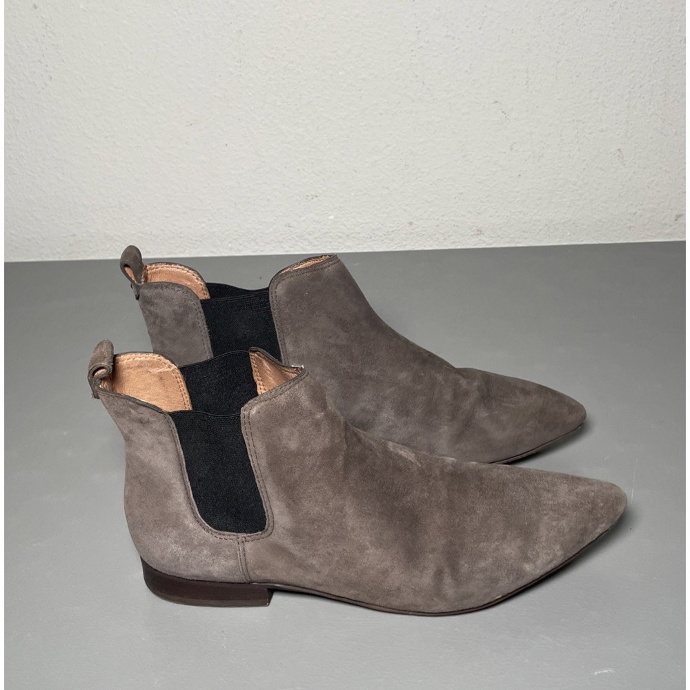 Madewell Nico ankle boots gray leather pull on Shoes womens size 7 Booties